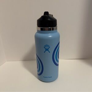 Hydro Flask Blue Stainless Steel Water Bottle Flip Lid No Straw 44oz